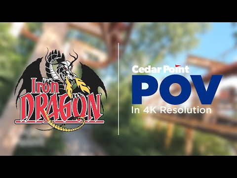 On-ride point of view of Iron Dragon