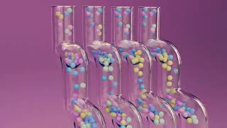 10,500 Colored Balls  in 4 Long pipe and  in Big Bowl Animation in Blender || Blender  Run Animation