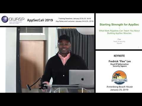 AppSecCali 2019 Keynote - Starting Strength for AppSec  - Fredrick Lee