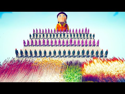 SQUID GAME PLAYERS AND STAFF vs 5x EVERY GOD - Totally Accurate Battle Simulator TABS