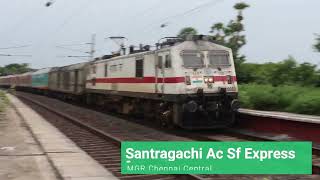 Furiously Run To LGD #wap_7  || MGR Chennai Central-Santragachi AC SF EXPRESS || #indianrailways