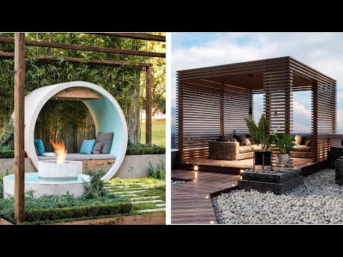 61 beautiful and interesting ideas for the yard (summer kitchens, outdoor fireplaces, hedges...)