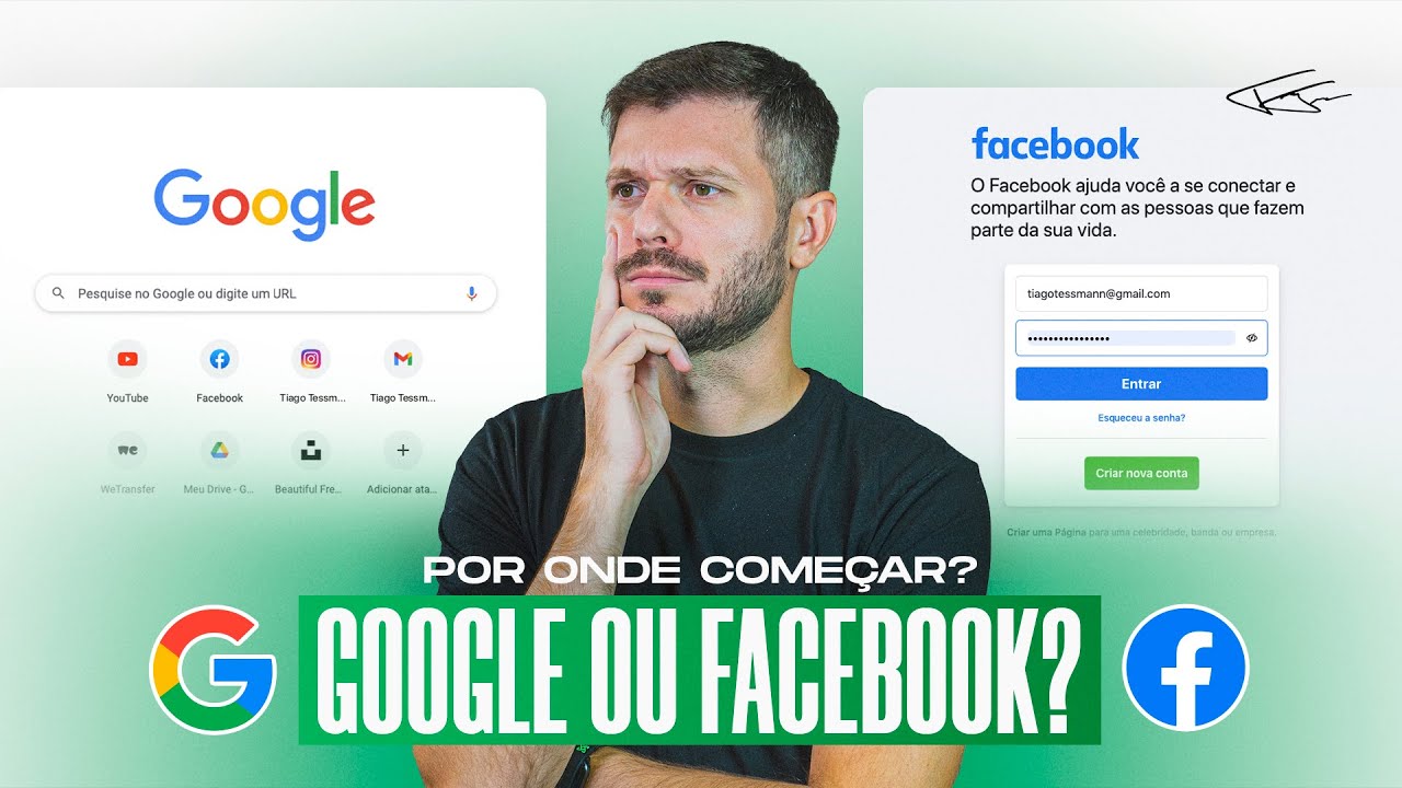 POR ONDE COMEÇAR GOOGLE OU FACEBOOK