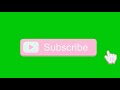 GREEN SCREEN PINK SUBSCRIBE BUTTON W/NOTIFICATION BELL|