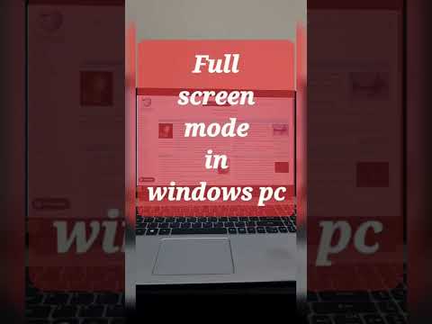 Full screen mode in windows pc #shorts #youtubeshorts