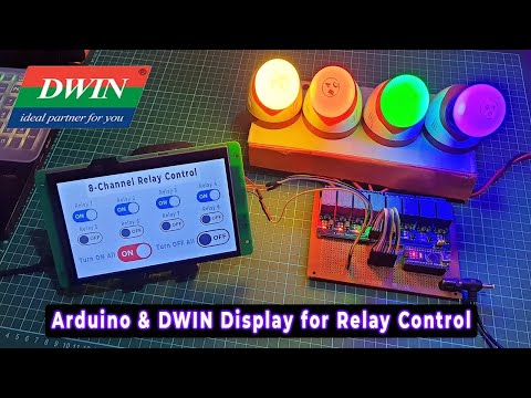 Controllo relè a 8 canali con Arduino e display HMI DWIN