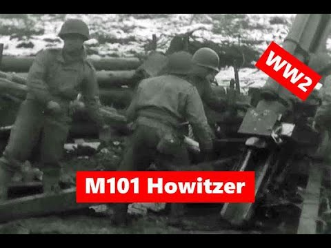 Real Combat Footage: M101 Howitzer fires in Germany