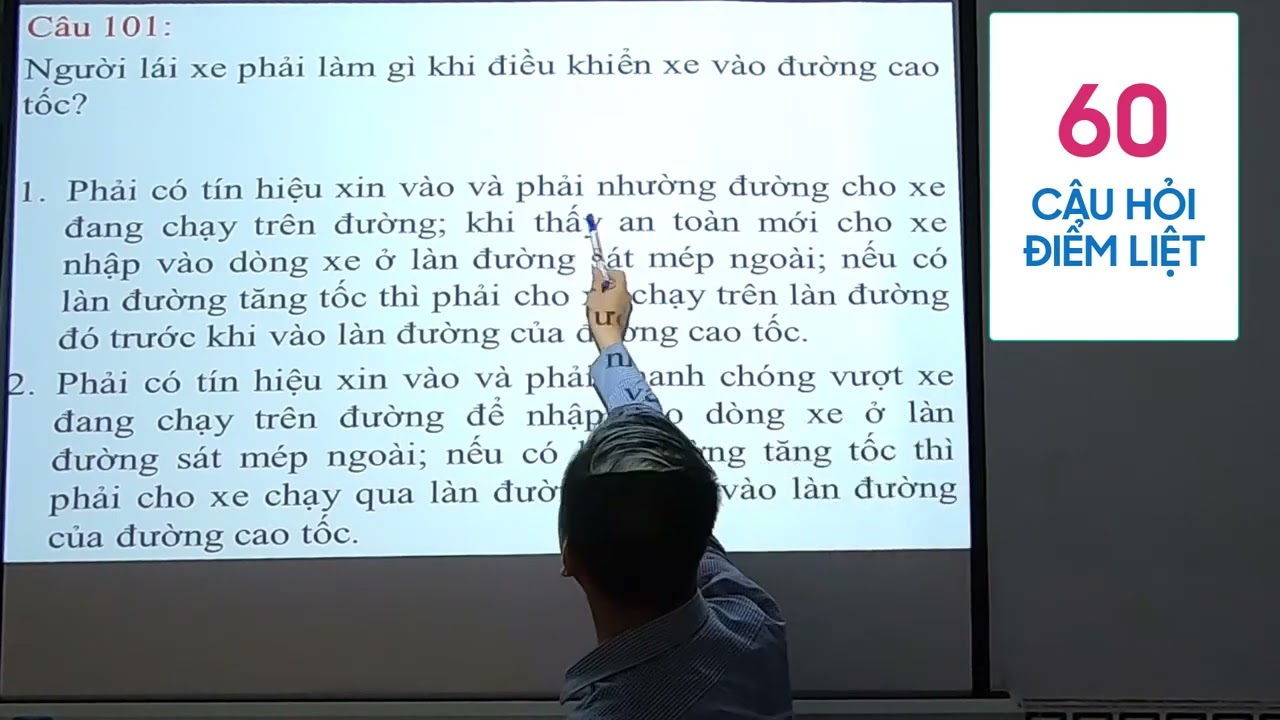 60 Câu Hỏi Điểm Liệt Luật GTĐB - Thầy Nguyên