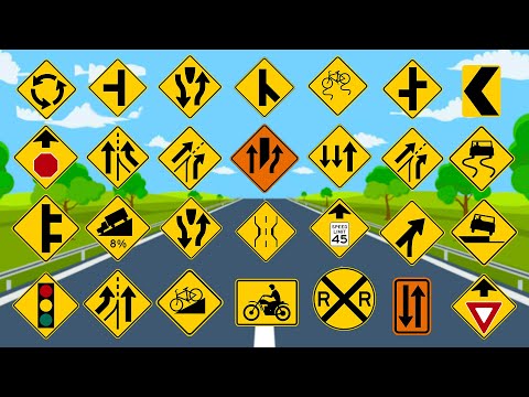 🚦TOP 100 ROAD SIGNS 🚸 You MUST Know to Pass Your 🚗 Permit Test 🛑