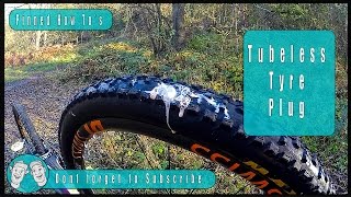 How to plug a tubeless tyre system - plug a bike tire