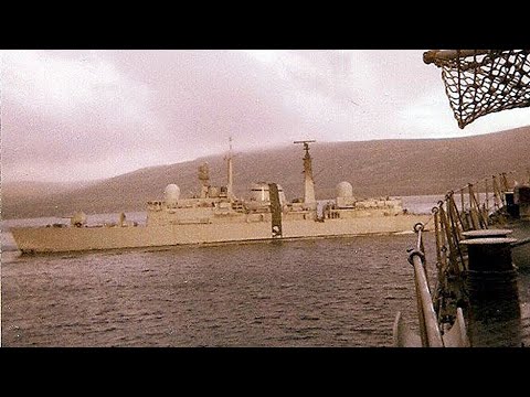 Sights & Sounds of a Type 42 Air Defence Destroyer in the Falklands War 1982