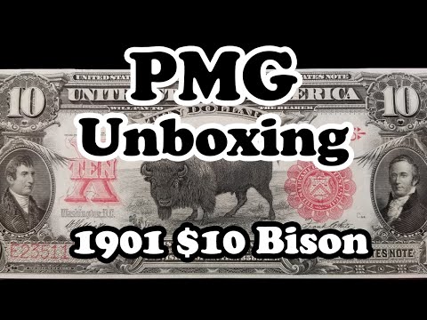 PMG Paper Money Submission Unboxing - 1901 $10 Legal Tender Bison Note