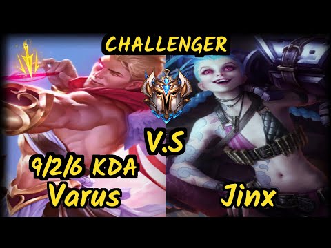 Chrisberg (VARUS) vs JINX - 9/2/6 KDA BOTTOM ADC CHALLENGER GAMEPLAY - EUW
