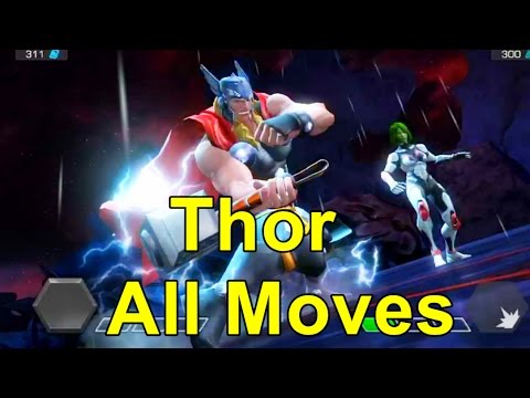 Marvel Contest of Champions - Thor Review All Special Moves