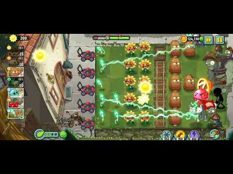 Plants vs Zombies 2 - Modern Day - Day 30 Easy Win