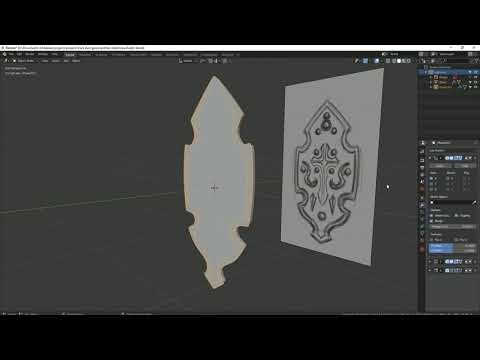 Blender 2.8 modelling shield Part 1 - high poly