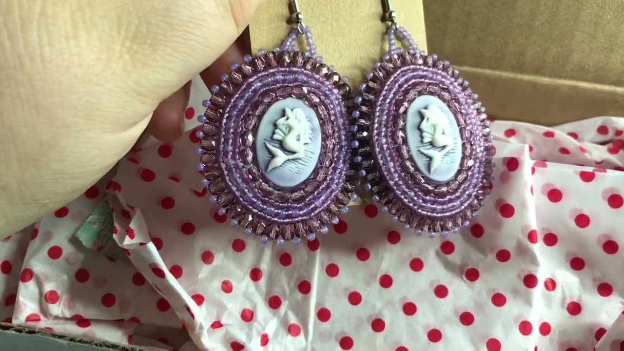 Open my first ever RETURNED package with me! Beaded earrings! Etsy return! Native American Beadwork