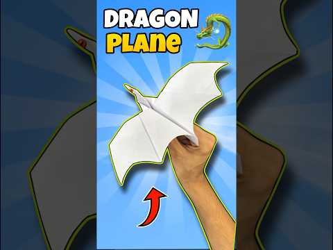How to Make Dragon Paper Plane | Easy Paper Airplane 🤩#shorts
