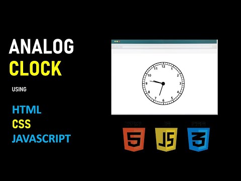 Analog Clock Using Html Css And Javascript Web Developement Responsive Design