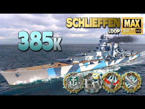 Battleship Schlieffen: Huge game on map Loop - World of Warships