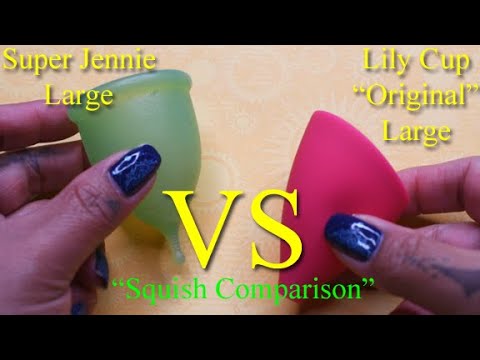 Super Jennie vs Lily Cup Original LG Menstrual Cup Squish