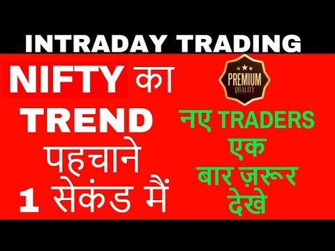 Nifty Intraday trend - पहचाने 1 सेकंड  मैं - stock market NSE/BSE  - Online stock trading - in Hindi Video
