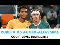 Andrey Rublev vs Felix Auger-Aliassime Court-Level Highlights | Madrid 2024