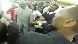 Chaos erupts inside Detroit church