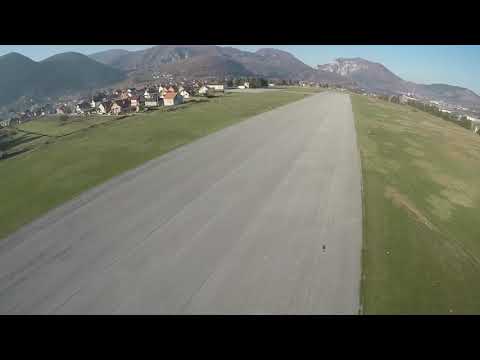 Sunny flight on Airport Berane (Ivangrad)