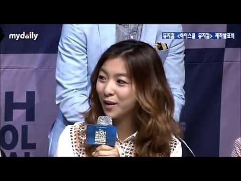 [mydaily]130520 f(x) Luna @ High School Musical press conf interview