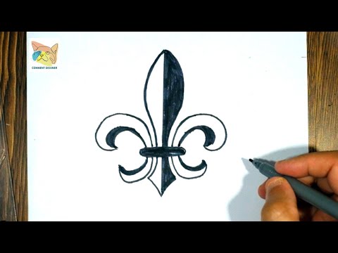 Comment dessiner une fleur de lys royale