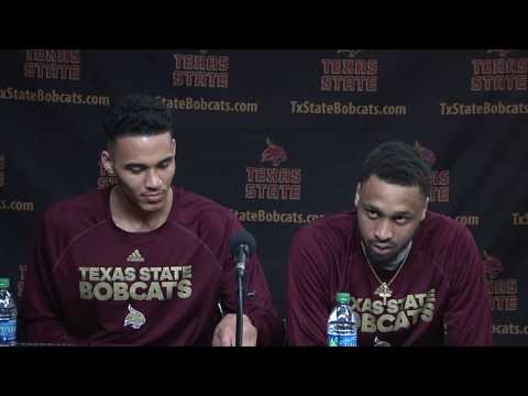 Texas State MBB Post Game Press Conference vs Troy - Players