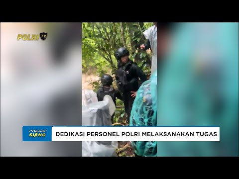 BRIMOB POLDA ACEH SELAMATKAN DIRI DARI TERJANGAN BANJIR USAI SISIR LADANG GANJA