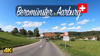 Switzerland 4K 🇨🇭 Driving from Beromünster to Aarburg
