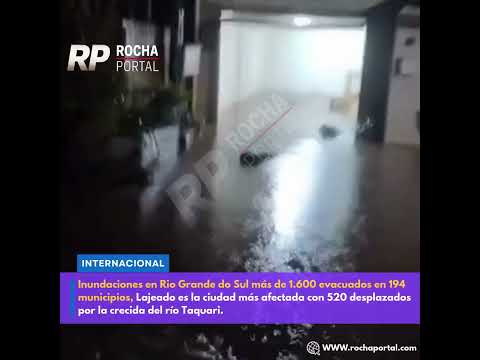 Inundaciones en Río Grande do Sul deja más de mil personas fuera de sus hogares Río Grande do Sul.