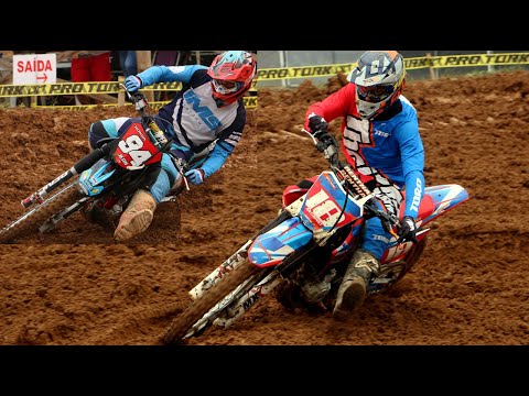 Disputa intensa na Corrida da Nacional 250cc Pró no Velocross Catarinense em Schroeder