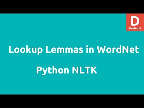 Lookup Lemmas in WordNet Python NLTK