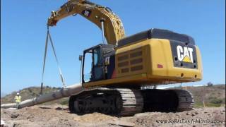 Laying pipe with the new CAT 349E