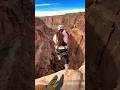 Massive cliff jump on a rope swing in Moab, Ut