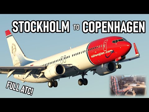 ✈️👨‍✈️ VATSIM Full Flight: Stockholm to Copenhagen! | 737 Flight Example + ATC Subtitles | MSFS