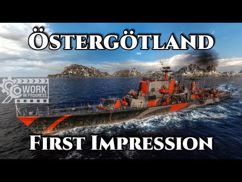 World of Warships: Östergötland [WIP] - New Swedish DD with 86 kts Torps!