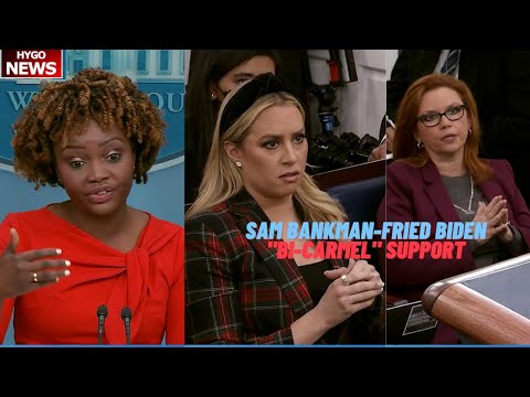 KJP 3 times pronounced 'Bi-Carmel' Support, no answer Sam Bankman-Fried Biden donations