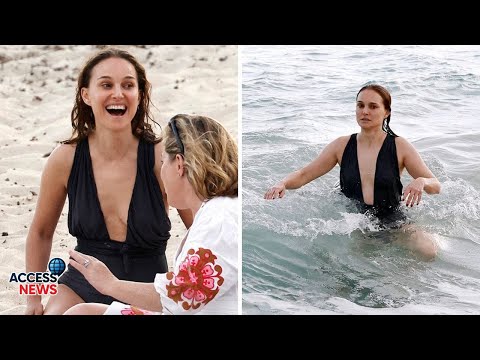 ✨ Natalie Portman’s Stunning Beach Look in St. Barts! 🌊👙