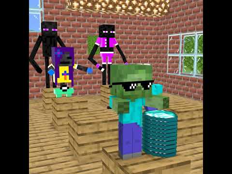Zombie Piggirl Play Ziczac - Funny Moment Minecraft Animation Monster School