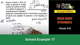Class 11 Physics | Rigid Body Dynamics | #35 Example-17 on Rotational Motion | For JEE & NEET
