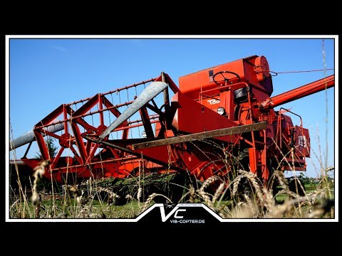 Weizen Dreschen mit Bautz T 600 und Güldner Güldner Museum Niederbayern bei Vilsbiburg
