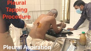 Pleural tapping procedure || pleural fluid aspiration || pleural effusion