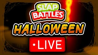 NEW HALLOWEEN🎃 UPDATE in Slap Battles - Live!🔴 (HARVESTER GLOVE)
