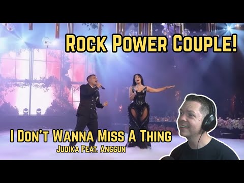 Judika feat. Anggun - I Don't Wanna Miss A Thing | Reaction | POWER Couple with FULL ROCK Orchestra
