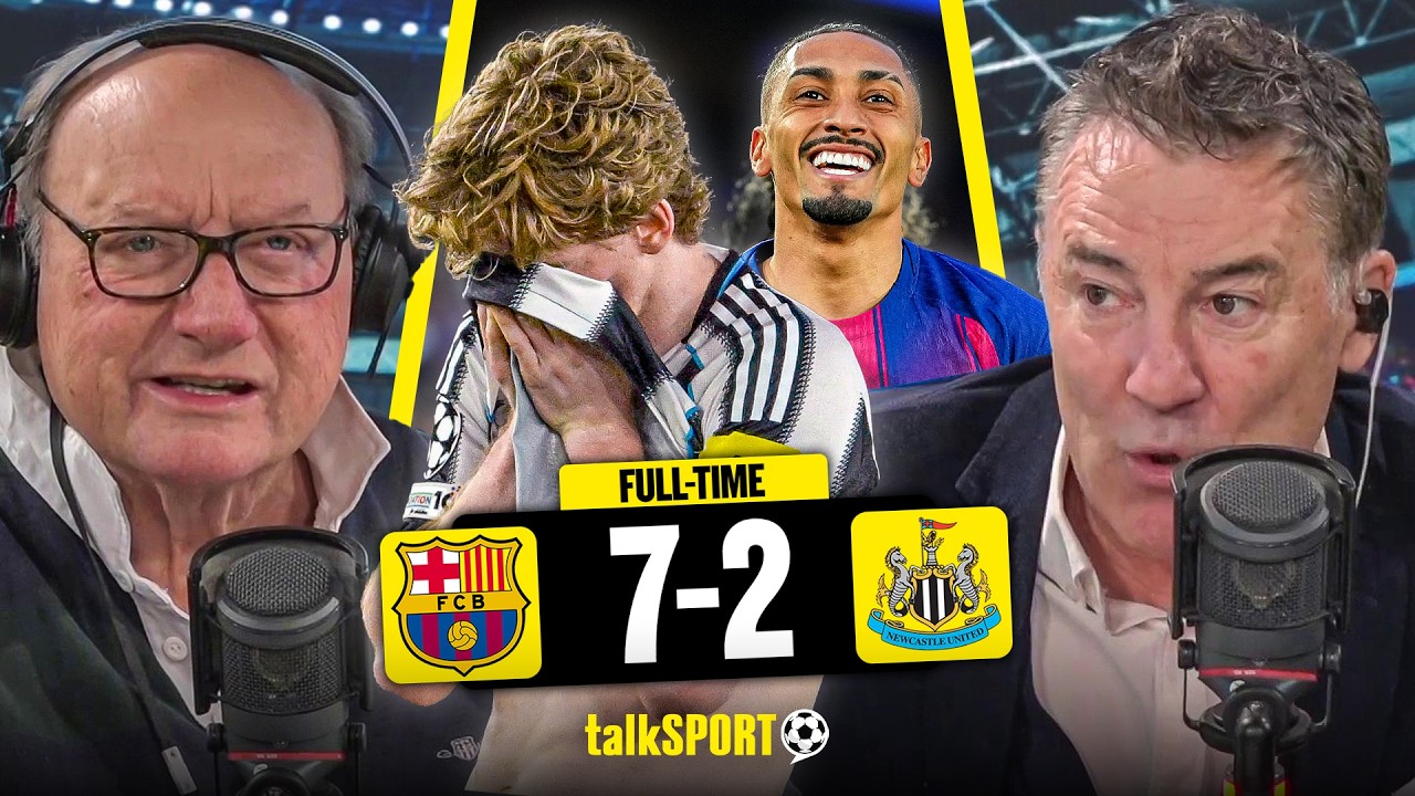 "DOESN'T TELL THE TRUE STORY!" Saunders DEFENDS Newcastle After Barca THRASHING as they EXIT the UCL